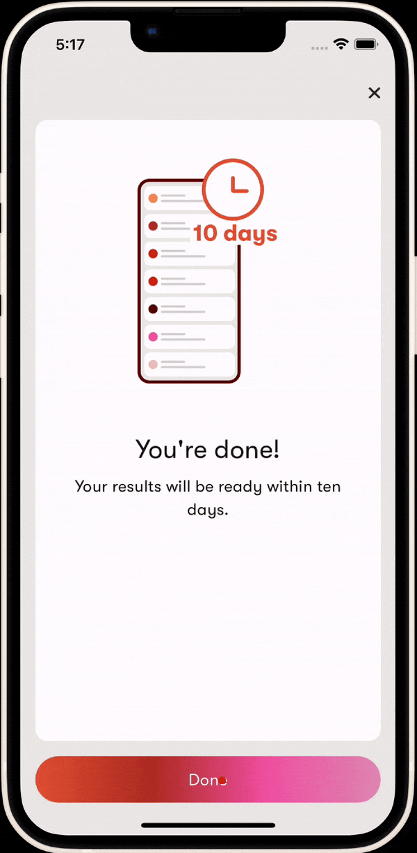 Qvin app showing a completed collection