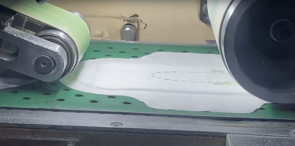 Q-Pads moving along the Qvin production line